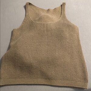 Tan Knit Tank Top